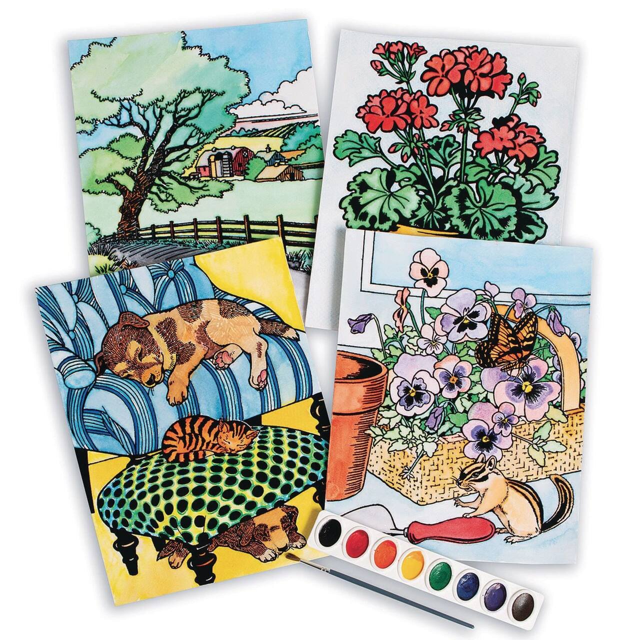 S&S® Worldwide Watercolor Velvet Art Posters, 24ct.